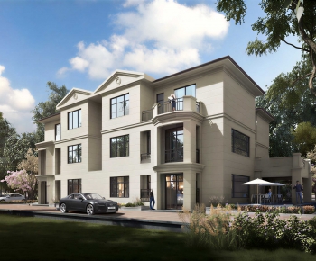 Simple European Style Detached Villa-ID:784574032