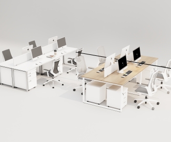 Modern Office Desk And Chair-ID:409101962