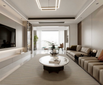 Modern A Living Room-ID:694614898