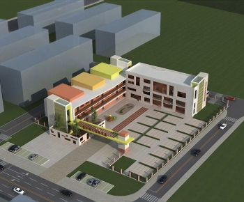 Modern Architectural Bird's-eye View Planning-ID:197310463