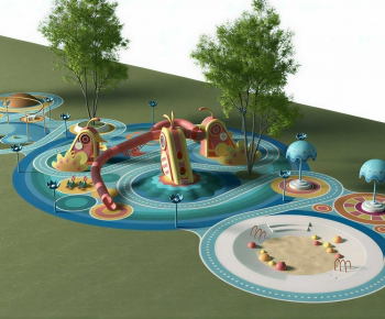 Modern Park Landscape-ID:741184003