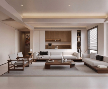 New Chinese Style A Living Room-ID:594204906