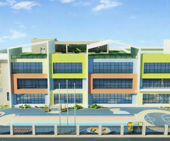 Modern School Building-ID:438735969