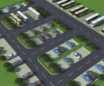 Modern Outdoor Parking Lot-ID:814419034