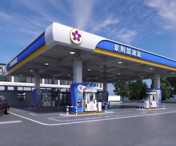 Modern Gas Station-ID:464082963