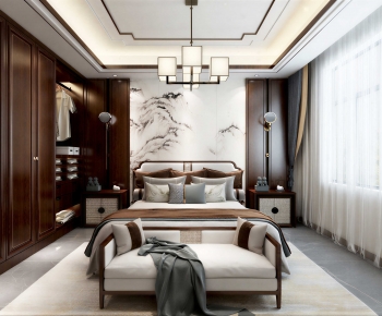 New Chinese Style Bedroom-ID:997998954