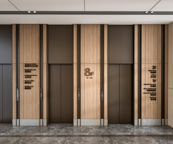 Modern Office Elevator Hall-ID:391284943