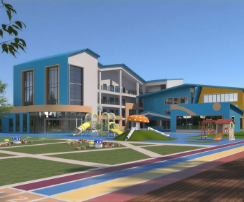 Modern School Building-ID:215714934