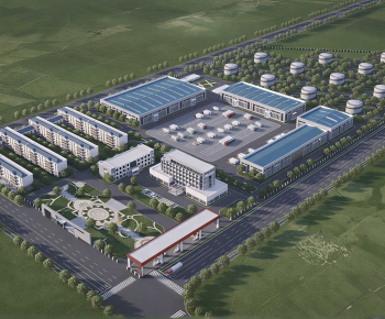 Modern Architectural Bird's-eye View Planning-ID:351092106