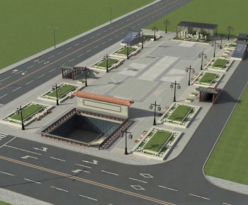 Modern Outdoor Parking Lot-ID:678282984