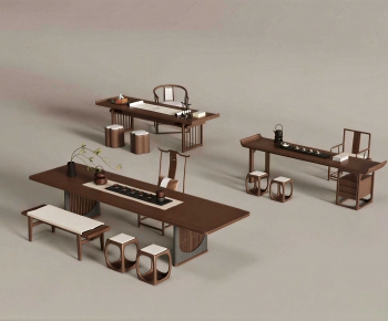 New Chinese Style Tea Tables And Chairs-ID:461380536