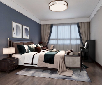 New Chinese Style Bedroom-ID:653592118