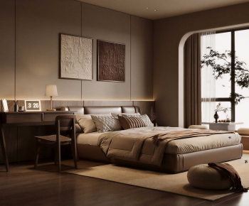 Wabi-sabi Style Bedroom-ID:797122965