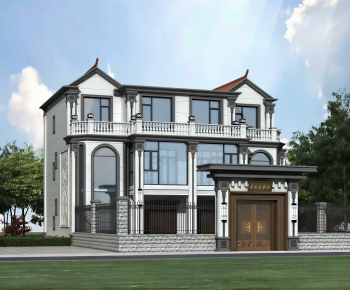New Chinese Style Detached Villa-ID:881386043