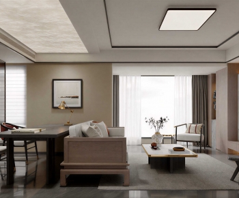 New Chinese Style A Living Room-ID:191684011