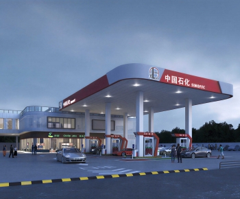 Modern Gas Station-ID:913311963