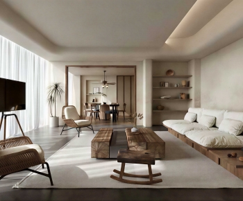 Wabi-sabi Style A Living Room-ID:496503113