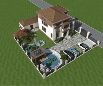 New Chinese Style Courtyard/landscape-ID:339899156