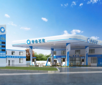 Modern Gas Station-ID:470758918
