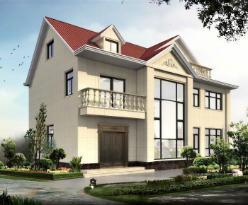 Simple European Style Detached Villa-ID:207211978