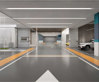 Modern Underground Parking Lot-ID:266663075