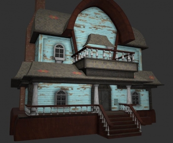 Modern Cartoon House-ID:553136116
