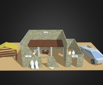 Modern Building Component-ID:747024068