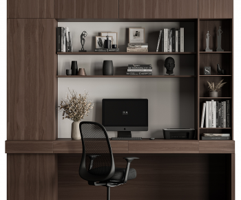 Modern Computer Desk And Chair-ID:111587052