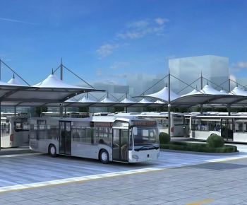 Modern Outdoor Parking Lot-ID:124470953