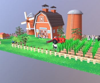 Modern Cartoon House-ID:729124076
