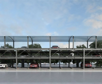 Modern Outdoor Parking Lot-ID:566378121