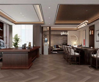 New Chinese Style Manager's Office-ID:248635052