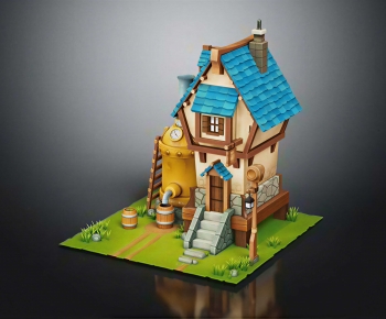 Modern Cartoon House-ID:526335957