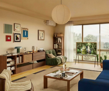 Modern A Living Room-ID:619204045
