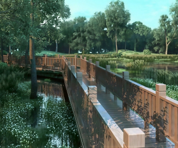 Modern Park Landscape-ID:384206063