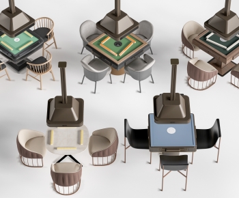 Modern Mahjong Tables And Chairs-ID:806338076