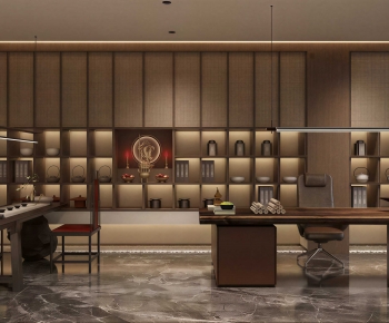 New Chinese Style Manager's Office-ID:136298893
