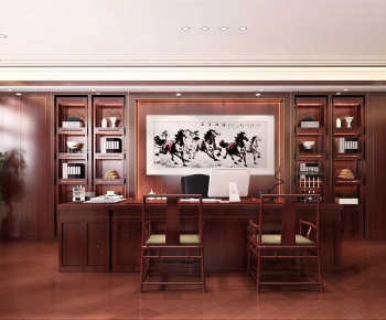 New Chinese Style Manager's Office-ID:843132028