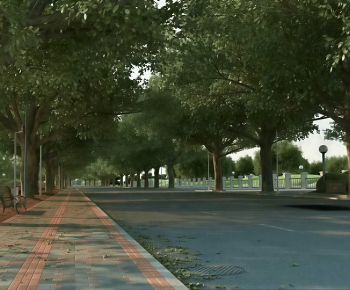 Modern Park Landscape-ID:738930792