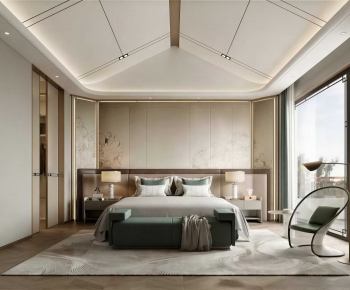 New Chinese Style Bedroom-ID:395477069