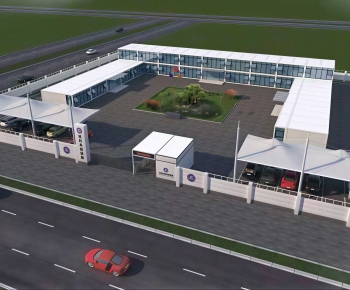 Modern Industrial Building-ID:588865044