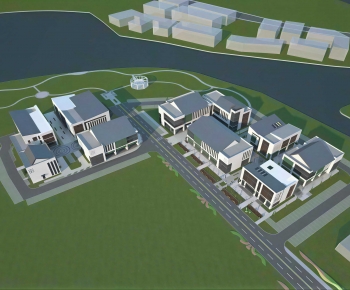 Modern Architectural Bird's-eye View Planning-ID:984985113