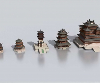 Chinese Style Ancient Architectural Buildings-ID:412417897