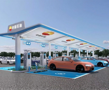 Modern Outdoor Parking Lot-ID:422765976