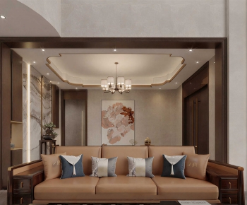 New Chinese Style A Living Room-ID:358716016