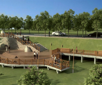 Southeast Asian Style Park Landscape-ID:832756041