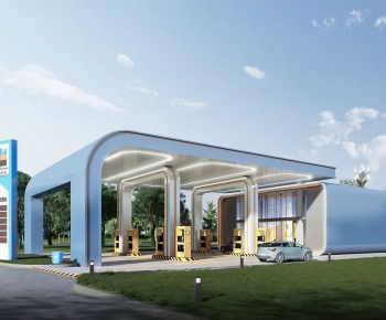 Modern Gas Station-ID:403502947