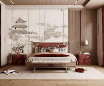 New Chinese Style Bedroom-ID:686563978