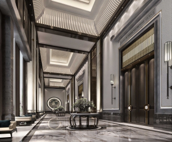 New Chinese Style Lobby Hall-ID:237421994