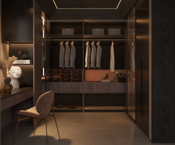 Modern Clothes Storage Area-ID:383034947